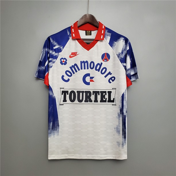 AAA Quality Paris St Germain 93/94 Away White Soccer Jersey